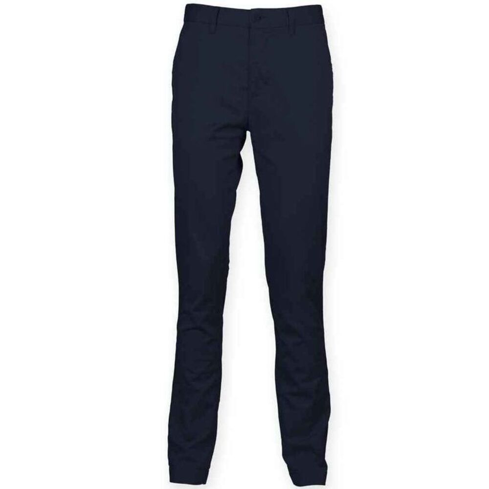 Front Row Mens Stretch Chinos / Navy